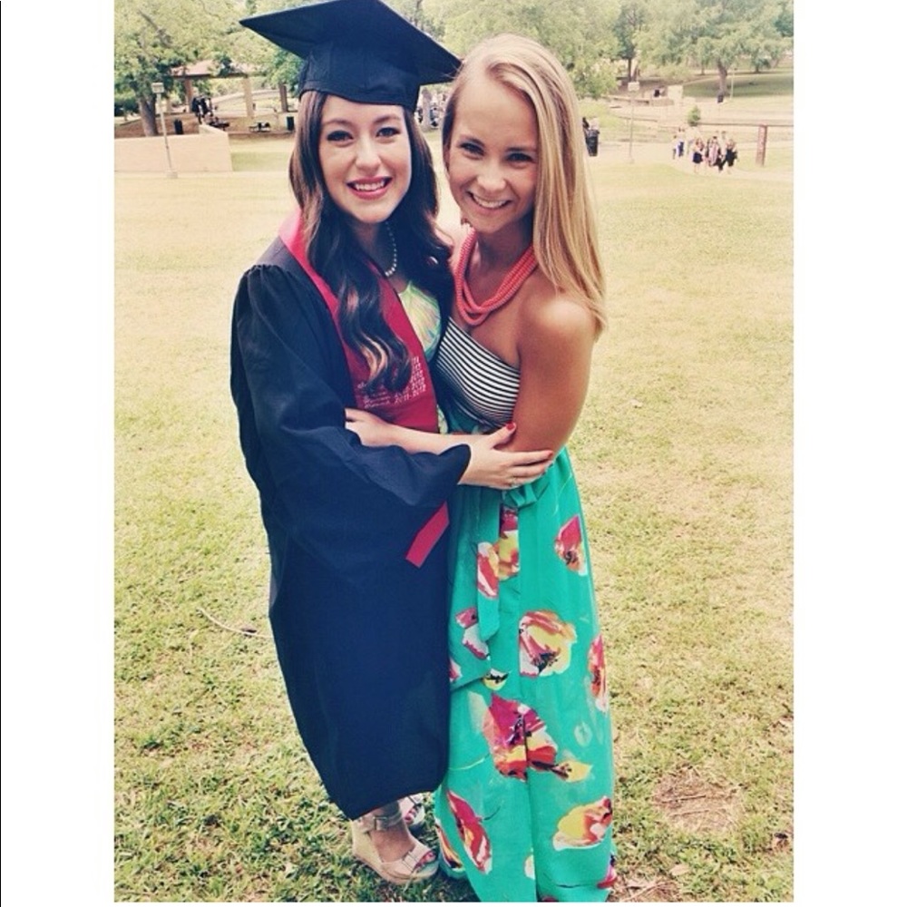 Strapless floral maxi dress